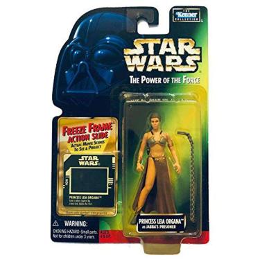 Imagem de Star Wars, O Poder da Força, Princesa Leia Organa (Jabba`s Prisioner) Figura com Slide, 3.75