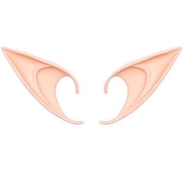 Imagem de Acessórios de máscaras para cosplay de orelhas de elfo – Fada Pixie macia pontas pontiagudas anime fantasia para festa de Halloween e Natal (1 par longo)