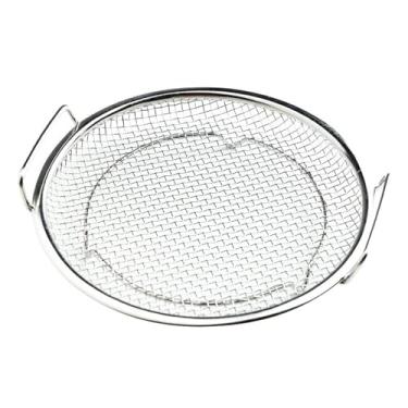 Imagem de Fenteer Coador de fritar em aço inoxidável, peneira, bandeja de cozimento, pratos para churrasco, prato de sobremesa, recipiente para lanche, 20cm com orelhas