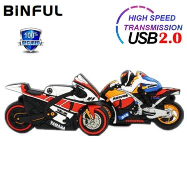 Imagem de BiNFUL Pendrive Moto Usb Flash Drive USB 2.0 Cartão de Memória Flash 4GB 8G 16G 32GB Pen Drive 64G