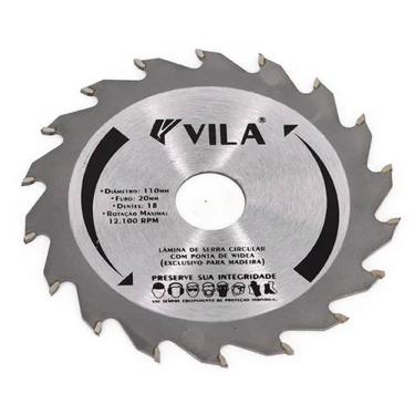 Imagem de Disco Lamina Serra Circular 4.3/8 Pol. para Madeira 18 Dentes - Vila
