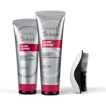 Imagem de Eudora Kit Siàge Glow Expert: Shampoo 250ml + Condicionador 200ml + Escova de Desembaraçar