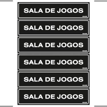 Imagem de Combo 6 Placas De Sinalização Sala De Jogos 30x7 Ekomunike - A-427/1 F9e
