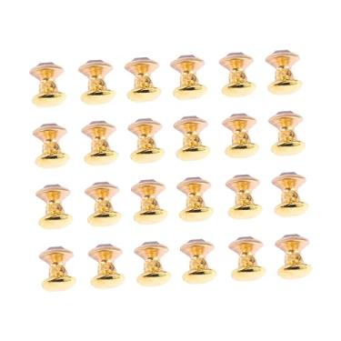 Imagem de NUOBESTY 100 Peças suprimentos para fazer pulseiras pregos de roupas DIY strass joias decoração de confecção de roupas acessórios de costura de roupas cristal botão brincos