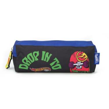 Imagem de Estojo Tecido Hot Wheels Skate 1Ziper Azul 107963