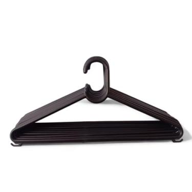 Imagem de Cabide de Roupa Adulto cor-Preto Kit com 20 peças- resistente- MODELO TRADICIONAL.