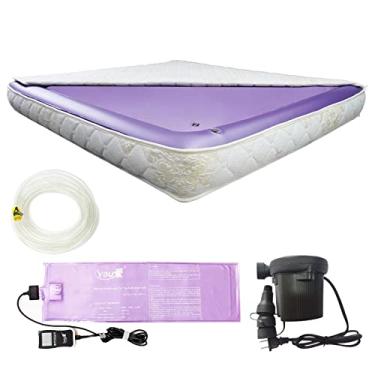 Imagem de Colchão de onda total de fluxo livre de colchão de água Softside aquecedor de cama de água conjunto de cama de água fácil de usar adequado para casa (completo, fluxo livre onda completa)