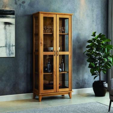 Imagem de Cristaleira Slim 02 Portas Vidro Bella Carvalho Carvalho