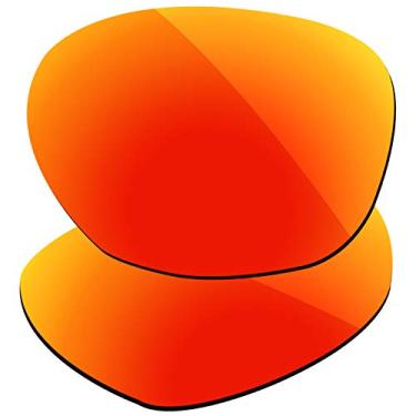 Imagem de Firtox Lentes polarizadas de substituição compatíveis com óculos de sol Oakley Garage Rock OO9175 - Vermelho fogo