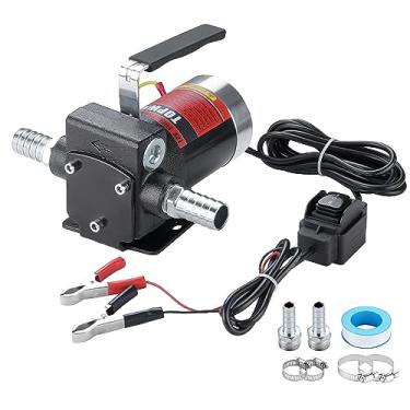 Imagem de TOPWAY Bomba de combustível de gasolina de 12 V CC 3,7 GPM, bomba de transferência de óleo autoescorvante com alça, bombeamento reversível, proteção contra superaquecimento, à prova de explosão,