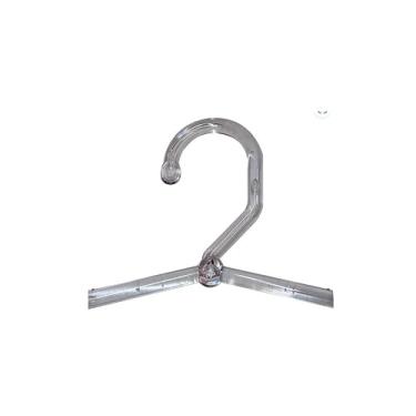 Imagem de Kit 50 Cabide Cristal Plus Size Extra Grande de 50cm Grosso com12mm - Modelo Gaúcho - Contém Antiderrapante + Cavas Superiores + Ganchos Inferiores