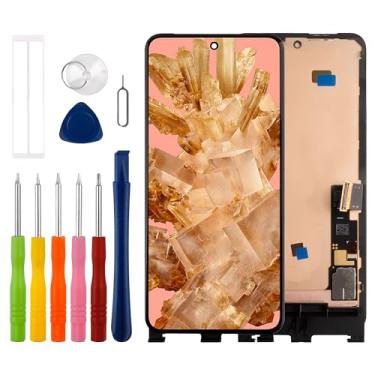 Imagem de [Suporta impressões digitais][Novo] Duotipa OLED Display Touch Screen Digitalizador Substituição para Google Pixel 8 5G GKWS6, G9BQD com kit de ferramentas de reparo técnico - Preto.