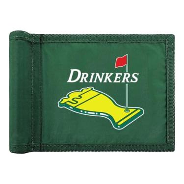 Imagem de Bandeira de golfe 20 x 15 cm – 420D nylon dupla face mini pin bandeira com inserção de tubo, prática colocar bandeiras verdes para quintal (bebedores - verde)