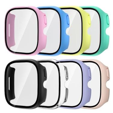 Imagem de HXFRTYU [Pacote com 8] Capa para protetor de tela Gizmo Watch 3, amortecedor de policarbonato rígido, capa de vidro temperado, acessórios compatíveis com Verizon Gizmo Watch 3 para crianças