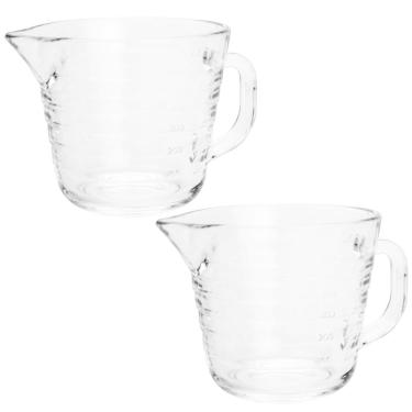 Imagem de 2 Jarras Medidoras de Vidro 700ml cada Lyor Copos Medida Receita Com Alça Bico