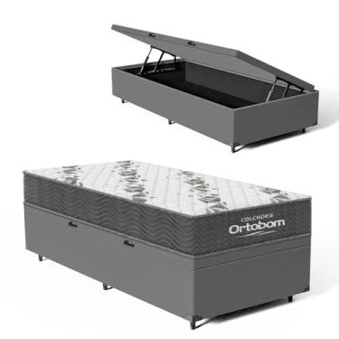Imagem de Cama Box Baú com Colchão de Espuma D33 Ortobom Airtech 100 (Solteiro)