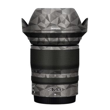 Imagem de Adesivo Mebont antiarranhões para Nikon NIKKOR Z 24-70 mm f/4 S protetor de lente preta película protetora da pele e resistência ao desgaste (titânio triângulo nórdico)
