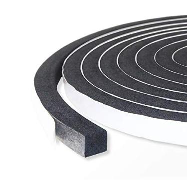 Imagem de Fita de vedação de porta para portas e janelas, fita de isolamento de espuma autoadesiva, à prova de som, faixa de clima, resfriamento de tubulação, faixa de vedação de ar condicionado, W:1/2In xT: 1/2In xL: 13Ft