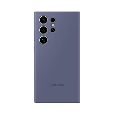 Imagem de Samsung Capa para celular Galaxy S24 Ultra silicone, capa protetora com variedade de cores, aderência suave, design macio e elegante, ajuste confortável, versão dos EUA, EF-PS928TVEGUS, violeta
