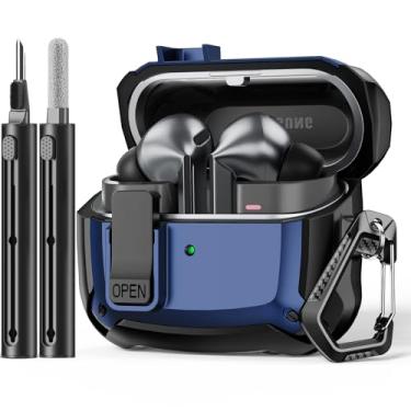 Imagem de Polislime Capa compatível com Samsung Galaxy Buds3 FE (2025)/Buds3 Pro (2024)/Buds 3 (2024) com clipe de trava segura e kit de limpeza