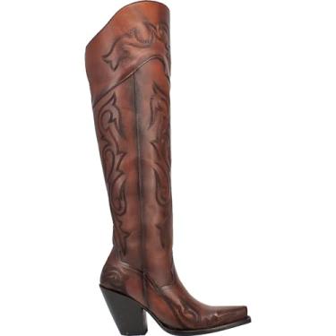 Imagem de Dan Post Botas femininas Seductress bico curto acima do joelho salto alto 7,6 cm e acima - marrom, Castanho, 37