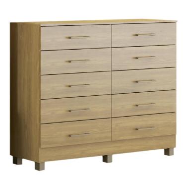 Imagem de Cômoda 3017 10 Gavetas Carvalho Dakar - Soluzione Móveis