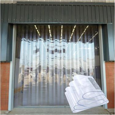 Imagem de Cortina de porta transparente de pvc macio, tira de cortina de louvre de pvc, tiras de cortina de plástico, cortina de porta de plástico, transparente, 105x28 0cm/41,34x110,24 pol.