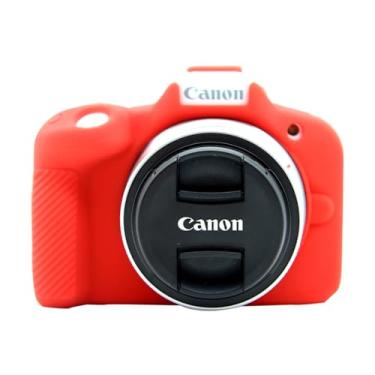 Imagem de Rieibi Capa para câmera EOS R50, capa protetora de silicone fosco para câmera Canon EOS R50 EOSR50, capa leve para câmera EOS R50 - vermelha