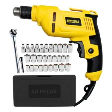 Imagem de Furadeira De Impacto 3/8 Pol. 600w + Kit Soquete 40 Peças - startools