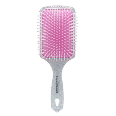 Imagem de Escova Cabelo Raquete Cabo Com Glitter Uso Diário Marco Boni, Rosa