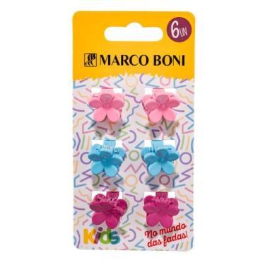 Imagem de Kit Com 6 Prendedores de Cabelo Infantil Flowers Marco Boni, Rosa