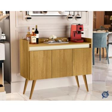 Imagem de Aparador Buffet 3 Portas Lux wood Prime Pés Palito Cores - Comprar Mov