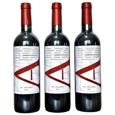 Imagem de Vinho Vik A Cabernet Sauvignon Chileno  Kit Com 3 Garrafas  Oferta - V