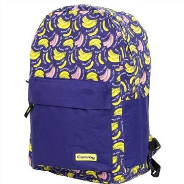 Imagem de Mochila Da Convoy Em Estampa De Banana- Roxa - Importado