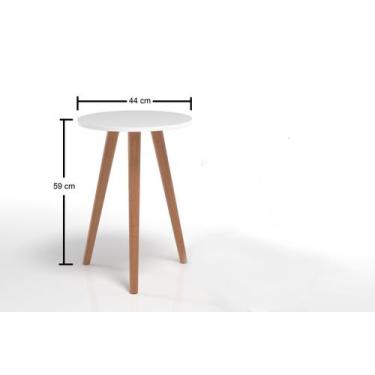 Imagem de MesaRedonda Branca Tabriz Elegante Individual Sofisticada - Colomi