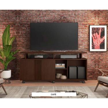 Imagem de Rack Humor Para TV De Até 58 Polegadas Candian JCM Movelaria, Café