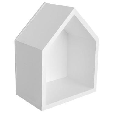 Imagem de Nicho de Parede Decorativo Casinha Quarto Bebê MDF 32cm x 25cm x 16cm 
