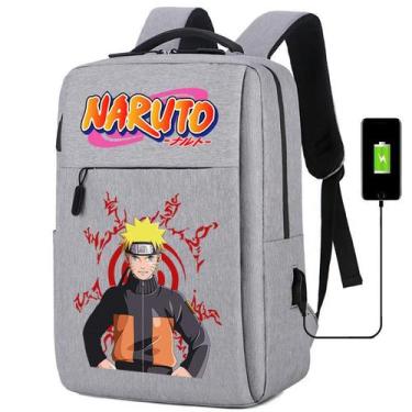 Imagem de Mochila USB Escolar Estampa Infantil Naruto Notebooks, Trabalho Escola