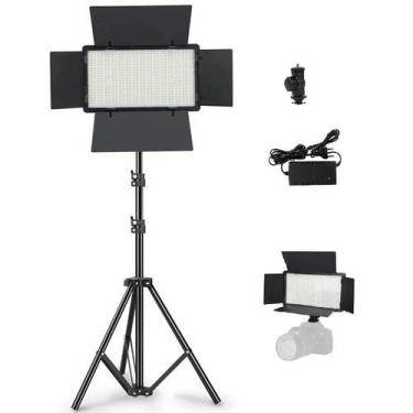 Imagem de Iluminador De Led Painel U800+ 1120 Leds+fonte+tripe 2m t - sem, 110V/