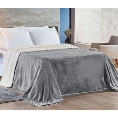 Imagem de Cobertor Queen Dupla Face Manta Sherpa e Flannel Alaska - Bia Enxovais