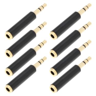 Imagem de OTOTEC 8 peças 4 polos para 3 polos adaptador conversor conector TRRS fêmea para TRS macho microfone conector 3,5 mm plugue para telefone Compurter