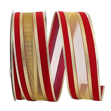 Imagem de Reliant Ribbon Spirit 2 Fita de borda com fio, 5,8 cm x 50 metros, escarlate