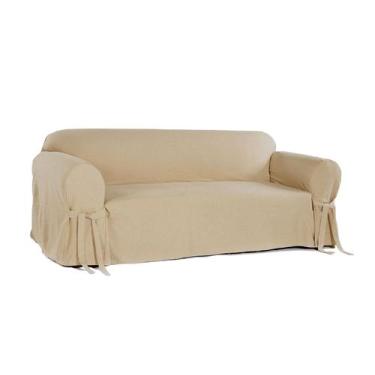 Imagem de Capa Protetor de Sofá 5 Lugares Tecido Gorgurão Resistente Protetora L