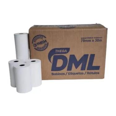 Imagem de Bobina Térmica79mmx40m Branca DML, Caixa Com 30 Unidades, Sem Cotepe