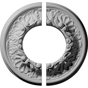 Imagem de Medalhão de teto Ekena Millwork 7 1/2"D x 3 1/2" ID x 1 1/8" P Odessa, Divisor, 7 1/2"OD x 3 1/2"ID x 1 1/8"P (Fits Canopies up to 3 1/2"), Factory Primed