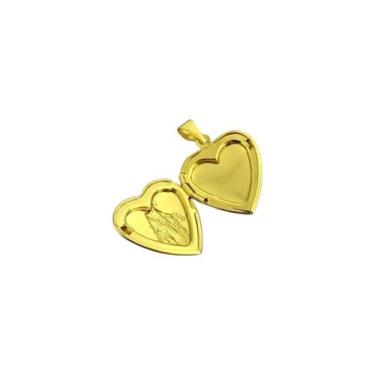Imagem de Pingente Coração Relicário Santa - Banhado a Ouro 18k - ToJoia18k