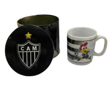 Imagem de Caneca Xícara Porcelana na Lata Time Atlético Mineiro Galo CAM Torcedo