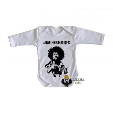 Imagem de body nenê criança roupa bebê manga longa Jimi Hendrix  Woodstock - Emp