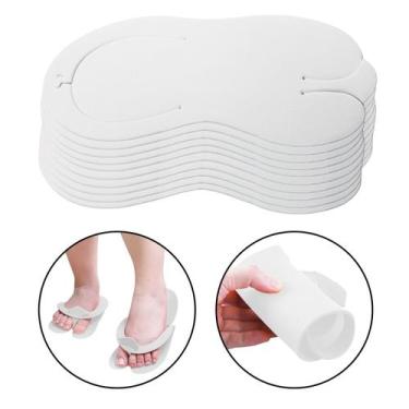 Imagem de Kit 20 Pares Chinelo EVA Descartável Salão Branco Pedicure - Arte Sedu