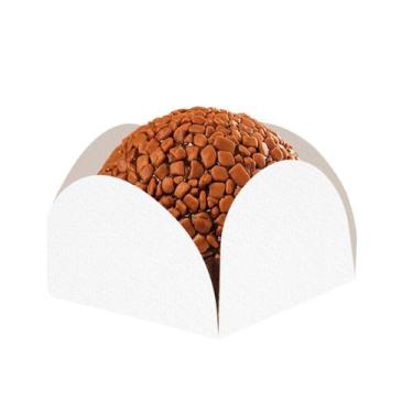 Imagem de Kit C/ 6 Pcts. De Forminhas Caixeta Branca Em Pétalas P/ Doces Docinho